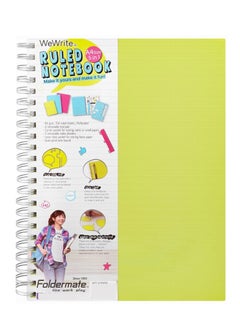Foldermate WeWrite A4 Green Cover Spiral Ruled 5-Subject Notebook with Tool Pad & Pen Loop 