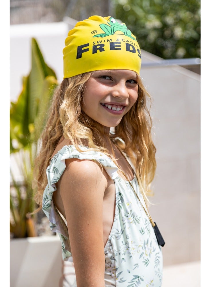 FREDS SWIM ACADEMY Swim Academy Swimming Cap For Children And Adults, Durable Silicone Swimming Cap,Robust And Perfect Fit - Image 2