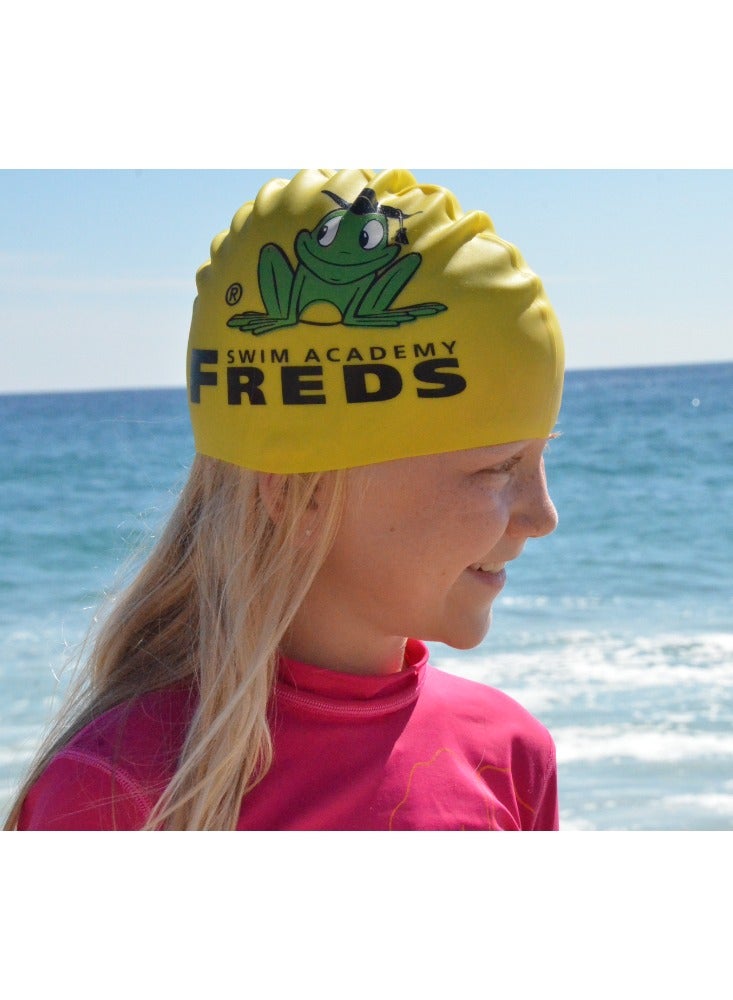FREDS SWIM ACADEMY Swim Academy Swimming Cap For Children And Adults, Durable Silicone Swimming Cap,Robust And Perfect Fit - Image 3