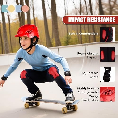 Koko Dragon Kids Skating & Cycling Helmet | Protective Gear for Boys & Girls (Red, Medium 560 MM) - Image 3