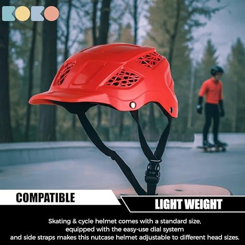 Koko Dragon Kids Skating & Cycling Helmet | Protective Gear for Boys & Girls (Red, Medium 560 MM) - Image 5