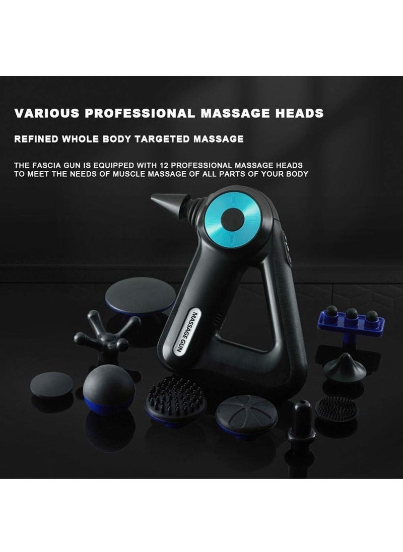 ELTRAZONE Triangle Deep Tissue Body Massager Gun with 12 Pro Massage Heads – High-Power Percussion Therapy for Back, Neck, Shoulder & Muscle Pain Relief – Quiet Motor, Portable Fitness Recovery Tool for Full Body Relaxation and Workout Recovery – USB Rechargeable Massager for Men & Women - Image 4