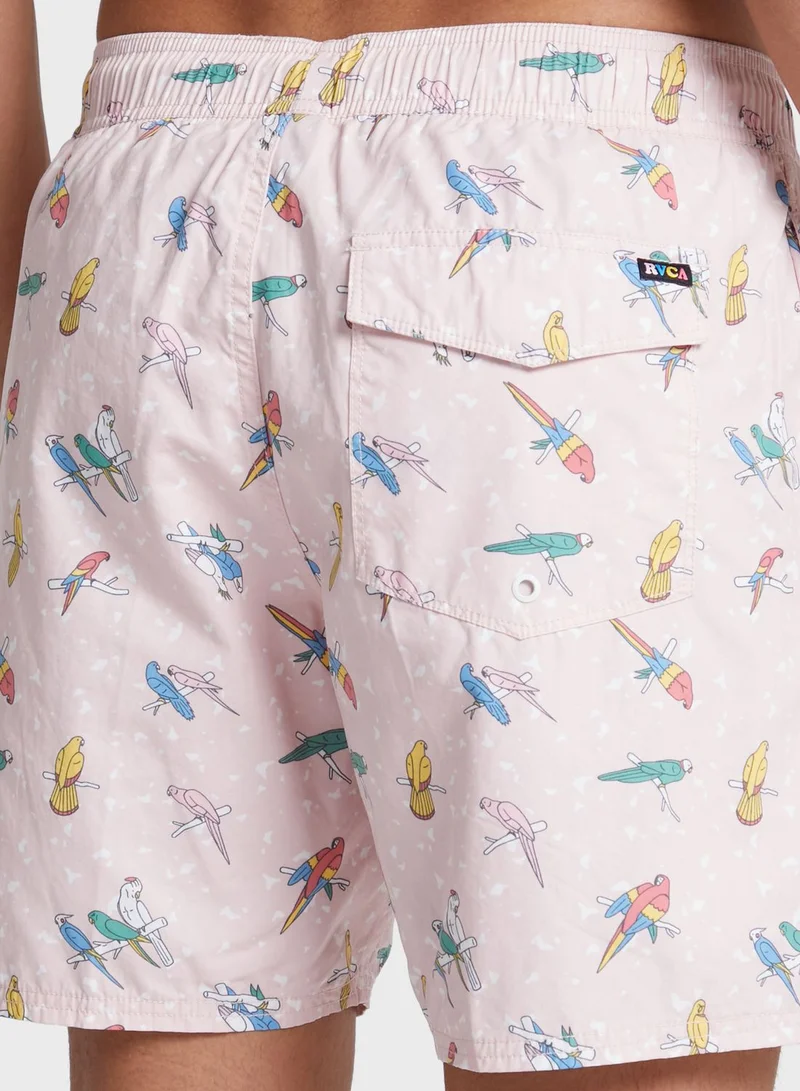 rvca Logo Swim Shorts