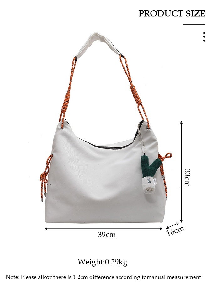 DUNISO Women's Shoulder Tote Bag Canvas Handbag For Women Large Capacity Bucket Bag Fashionable Travel Messenger Shoulder Bag for Ladies Girls College Students - Image 3