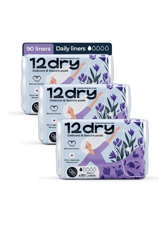 12dry 12dry Ultra Thin Panty Liners for Daily Freshness Breathable Leak Proof Odor Control Soft Comfort Surface Secure Stay Put Fit Sustainable FDA CE Certified  - Image 1