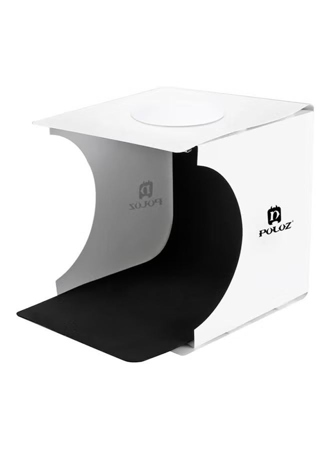 بولوز صندوق استوديو تصوير محمول مزود بلوحة LED مع كابل وخلفيتين باللونين الأبيض والأسود - Image 1