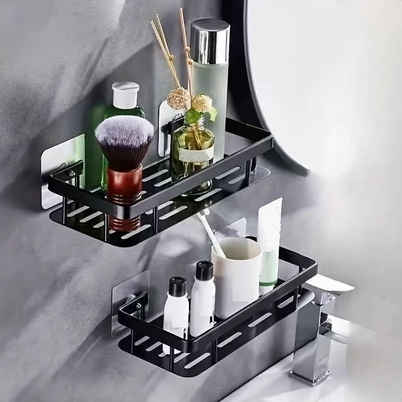 FALONG Multipurpose Self-Adhesive Aluminium Bathroom Wall Mounted Storage Organizer Shelf Holder/Rack/Bathroom Accessories - Image 3