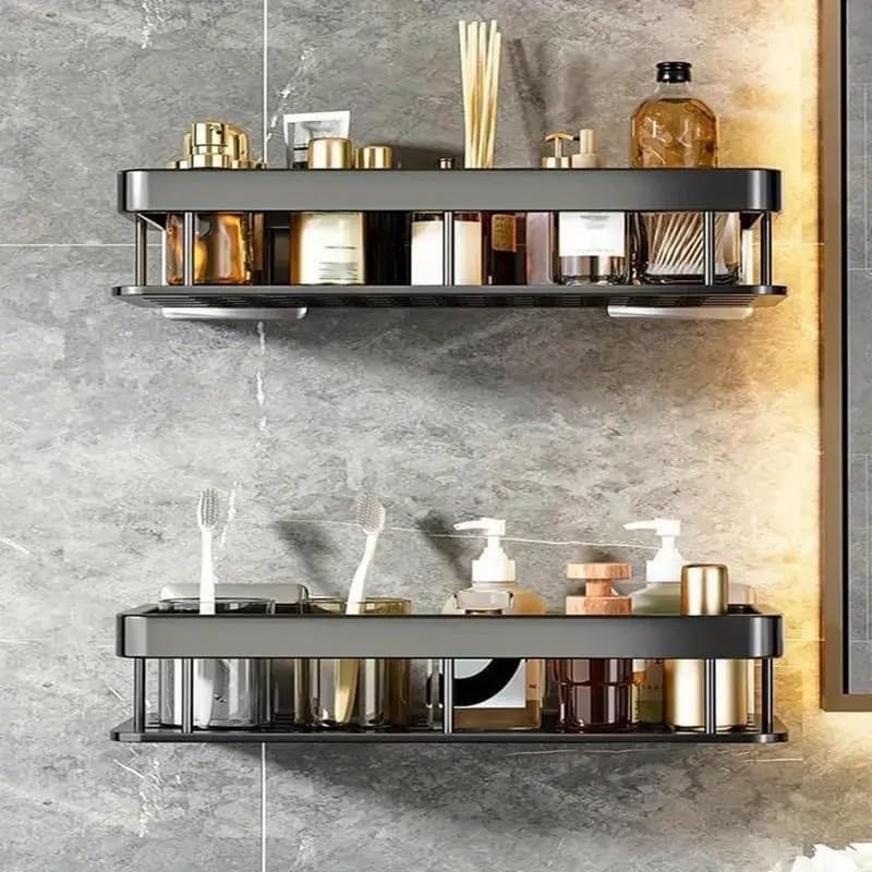 FALONG Multipurpose Self-Adhesive Aluminium Bathroom Wall Mounted Storage Organizer Shelf Holder/Rack/Bathroom Accessories - Image 5