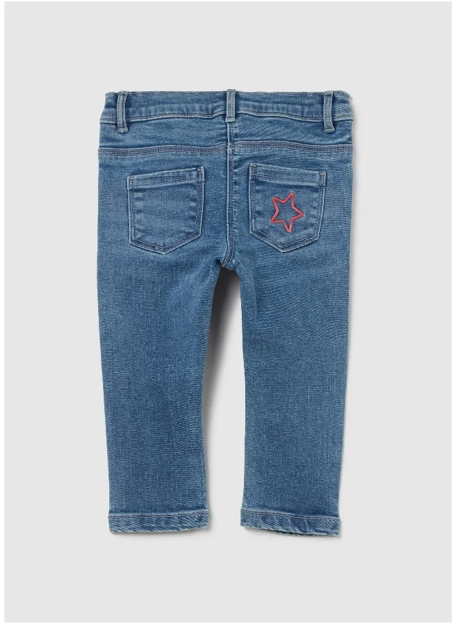 او في اس Jeans with multicoloured stars embroidery