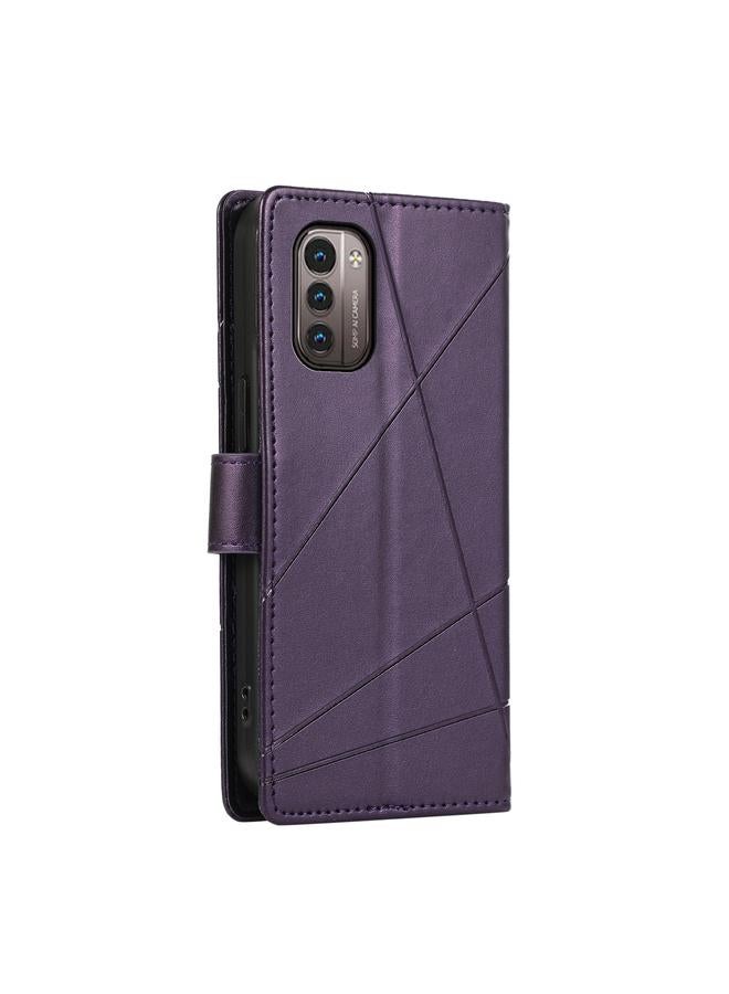 S-TOP Case For Nokia G21 PU Genuine Leather Texture Embossed Line Phone Case - Image 3
