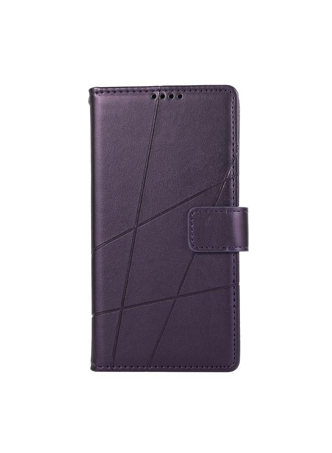 S-TOP Case For Nokia G21 PU Genuine Leather Texture Embossed Line Phone Case - Image 2