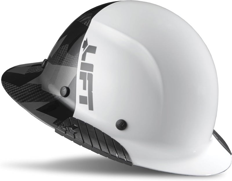 LIFT Safety DAX Carbon Fiber Full Brim Hard Hat (White/Black Camo) - Image 2