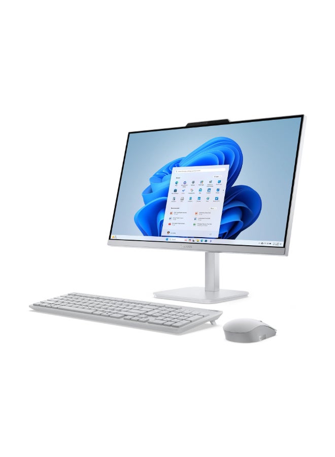 Lenovo AIO A100 All-in-One Desktop 23.8" FHD IPS Display, Intel i3-N305, 16GB DDR4, 512GB SSD, Wi-Fi 6, Windows 11 Pro, Wireless Keyboard & Mouse, 1 Year Lenovo Warranty ()(Upgraded) English Cloud Grey - Image 3