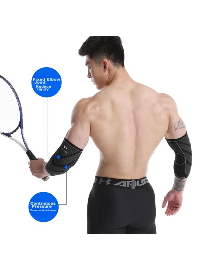 NAILEKESI N Nailekesi Sports Elbow Brace For Men And Women, Fitness Basketball Specialized Protective Gear, Breathable Compression Tennis Elbow Joint Protection Sleeve, Size L - Image 3