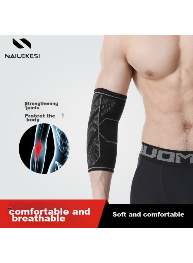 NAILEKESI N Nailekesi Sports Elbow Brace For Men And Women, Fitness Basketball Specialized Protective Gear, Breathable Compression Tennis Elbow Joint Protection Sleeve, Size L - Image 1