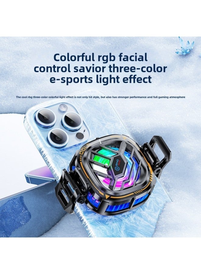 The X76 Semiconductor Wireless Charging Mobile Phone Radiator Cooling Air Conditioning Refrigeration Digital Display Three-speed Adjustment RGB Taobao-Color:X76pro Freezing Model  - Image 5