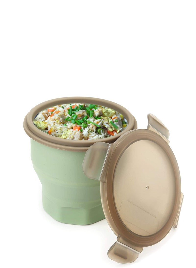 Cuisine Art Silicone Lunch Box Collapsible Round Storage Bento Container  - Image 3