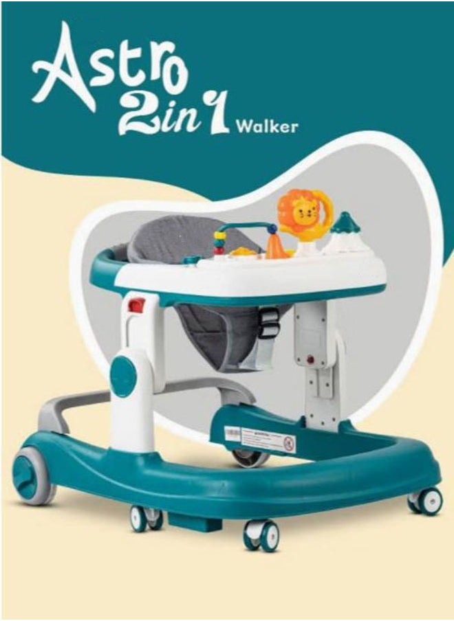 Arabest - 2 In 1 Baby Walker Round Kids Walker With 3 Adjustable Height - Image 1