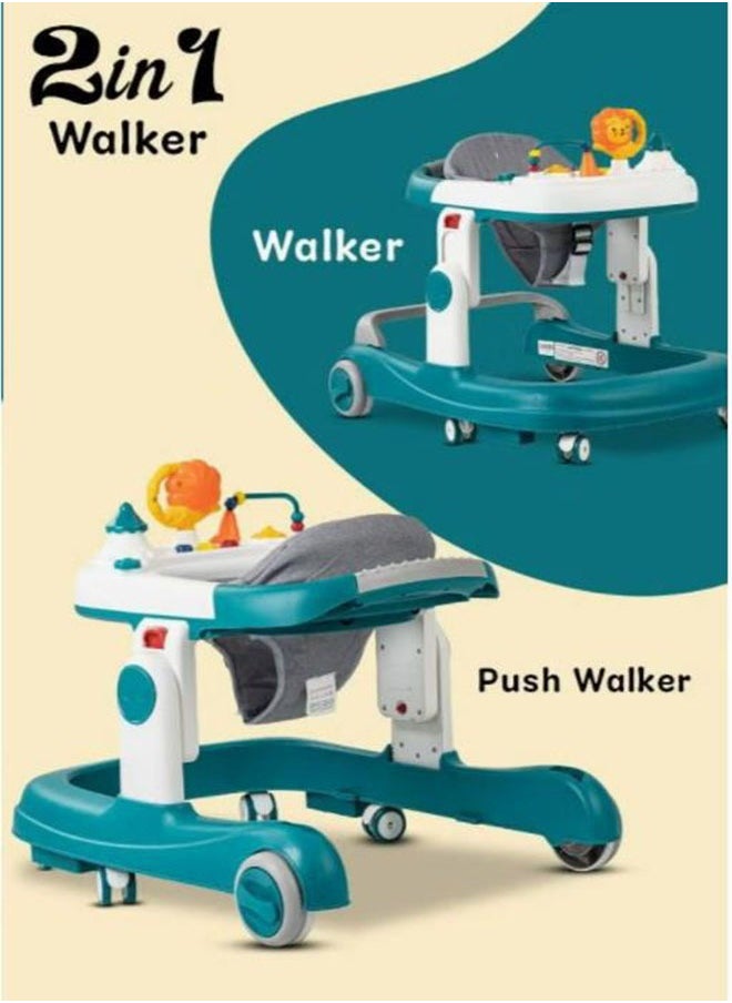 Arabest - 2 In 1 Baby Walker Round Kids Walker With 3 Adjustable Height - Image 1