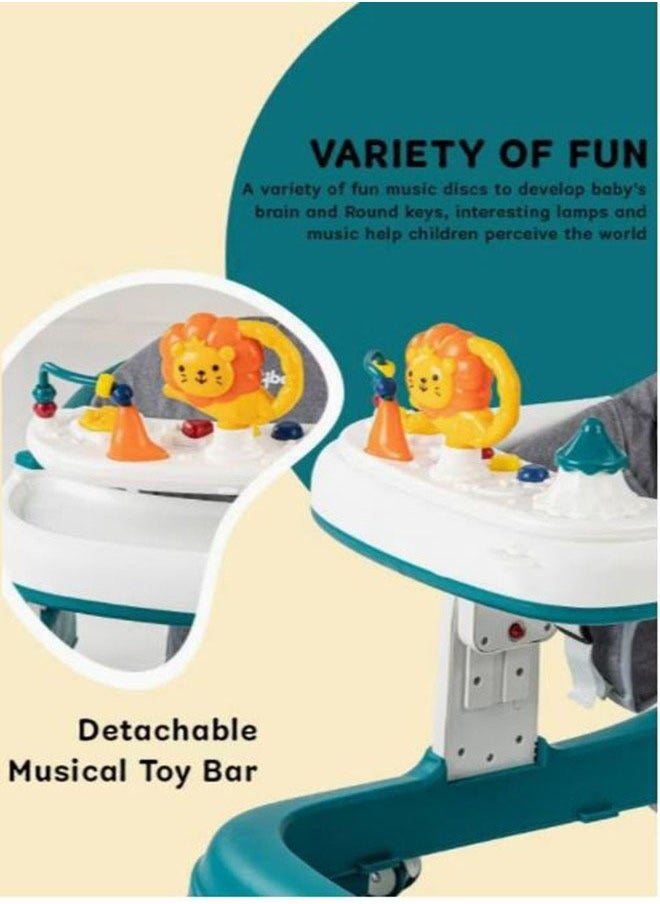 Arabest - 2 In 1 Baby Walker Round Kids Walker With 3 Adjustable Height - Image 1