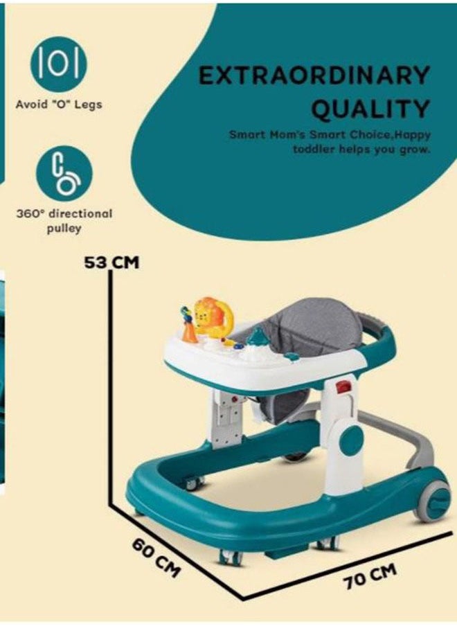 Arabest - 2 In 1 Baby Walker Round Kids Walker With 3 Adjustable Height - Image 1