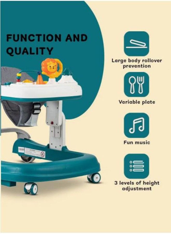 Arabest - 2 In 1 Baby Walker Round Kids Walker With 3 Adjustable Height - Image 1