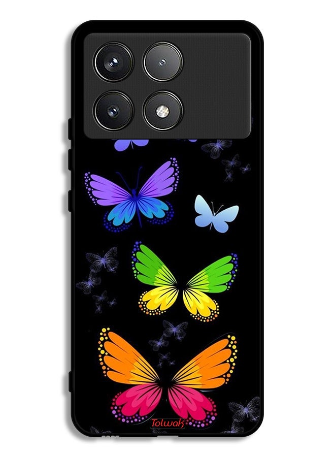 Tolwak Xiaomi Redmi K70 Protective Case Cover Colorful Butterflies - Image 1