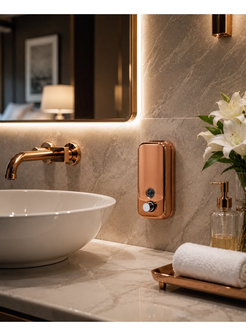 Luxury Liquid Soap Dispenser – Made of Stainless Steel (Rose Gold, 1000ml) - Image 2