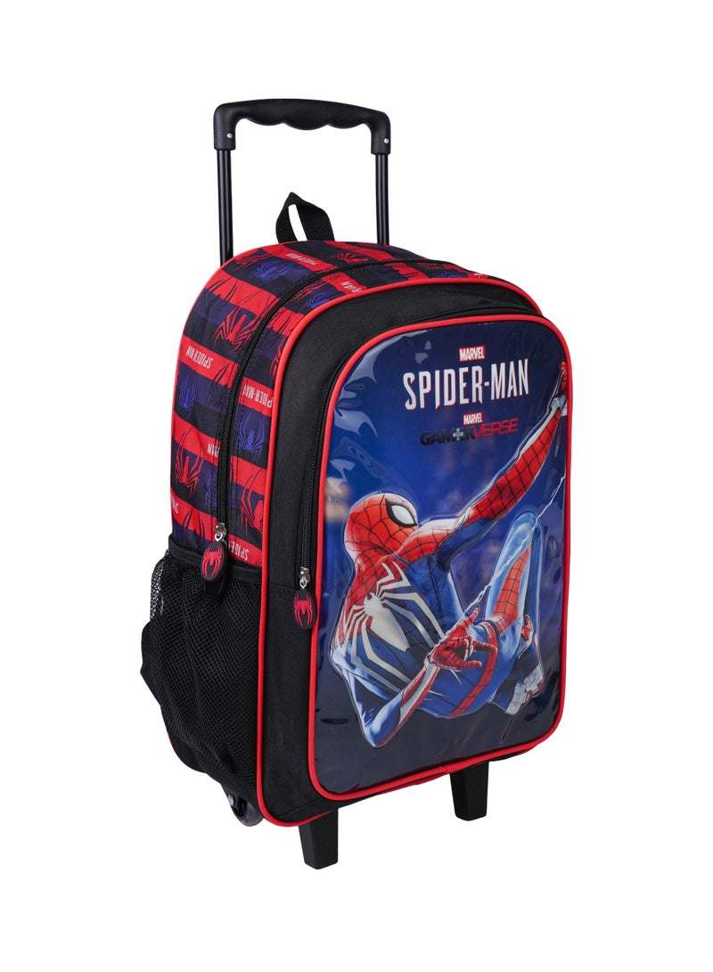 Marvel Spider-Man 3-in-1 Trolley Set 18" – Official Spider-Man Rolling School Backpack with Lunch Bag & Pencil Case, Wheeled Travel School Bag Set for Kids - Image 3