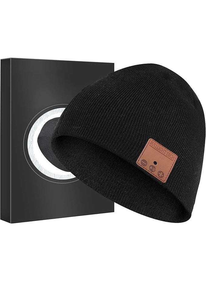 FULLLIGHT TECH قبعة سماعات بلوتوث فريدة من نوعها هدايا تقنية عيد الميلاد سوداء - Image 1