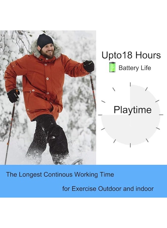 FULLLIGHT TECH قبعة سماعات بلوتوث فريدة من نوعها هدايا تقنية عيد الميلاد سوداء - Image 4