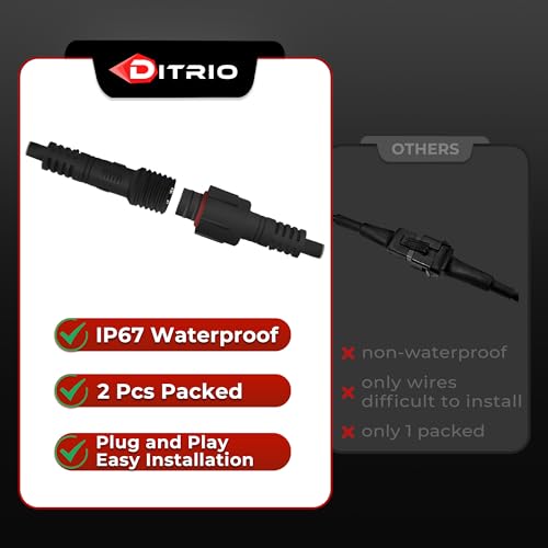 DITRIO 12 Pods 324 LED Pure White Rock Lights Kit with Switch Wiring Harness, 6500K 5050 SMD LED Underglow Lights, IP67 Waterproof Plug & Play Rock Lights for Trucks Pickup Offroad ATV UTV SUV(Patented) - Image 4