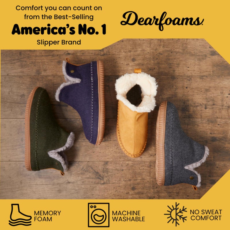 Dearfoams Alpine by Dearfoams Men's Brixen Indoor/Outdoor Memory Foam Boot Slipper, Whiskey, 12W - Image 5