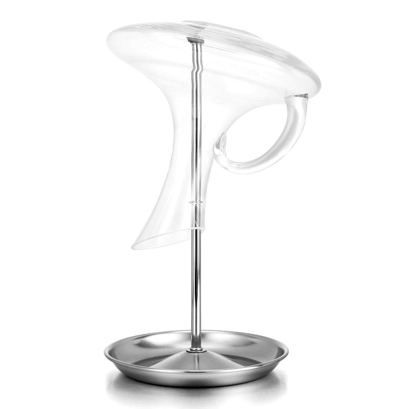 Drincarier Wine Decanter Drying Stand with Silicone Head to Prevent ScratchesDetachable Shelf Decanter Rack Holder with Drip Catching Base Decanter and Wine Glass NOT Included Water Plate Type