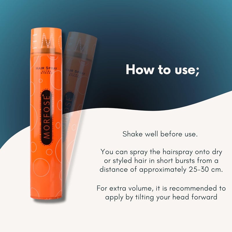 MORFOSE > Hair Spray Orange Ultra Strong 400ml - Image 2