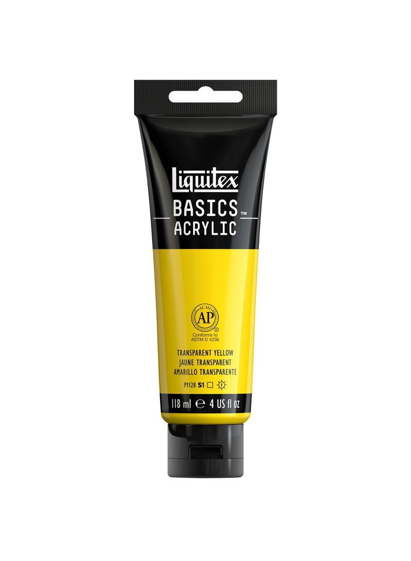 Liquitex أنبوب طلاء أكريليك أساسي 118 مل محتوى أصفر شفاف - Image 1