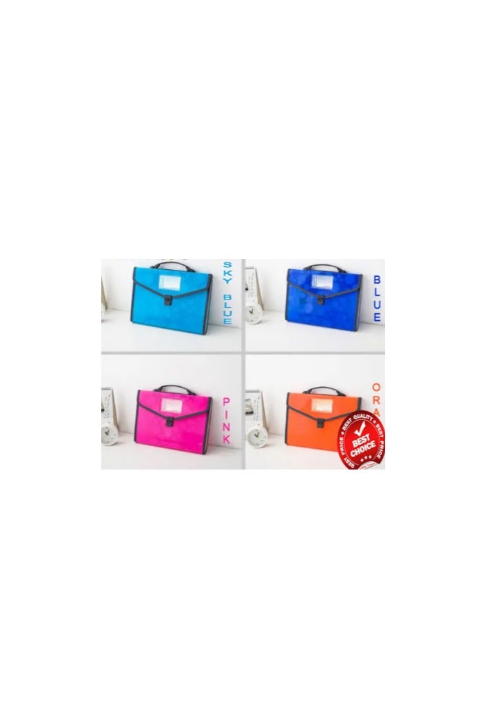 TRANBO Expanding File Document Source Portable Organ Bag Multi-layer 13 Pocket File Bag Size FC/Long (color may vary)  - Image 3