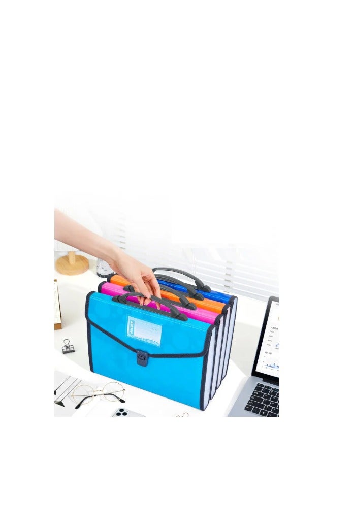 TRANBO Expanding File Document Source Portable Organ Bag Multi-layer 13 Pocket File Bag Size FC/Long (color may vary)  - Image 4