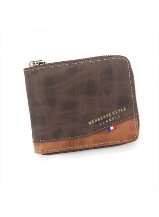 Business Style Men's Large Capacity Bifold Short Wallet