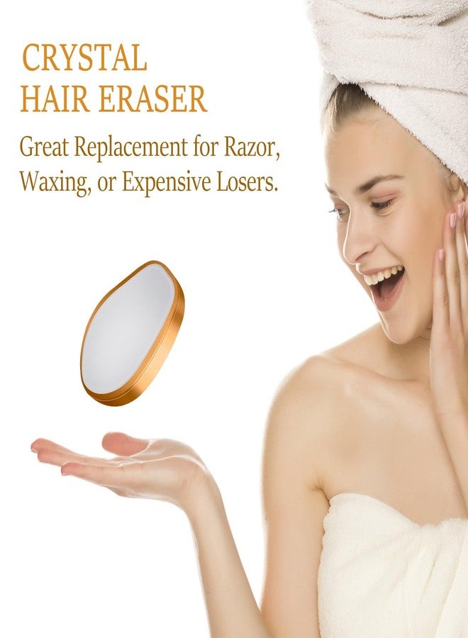 FITALA Crystal Hair Eraser, Painless Hair Removal Tool, Reusable Hair Remover for All Body Parts (Gold - Image 2