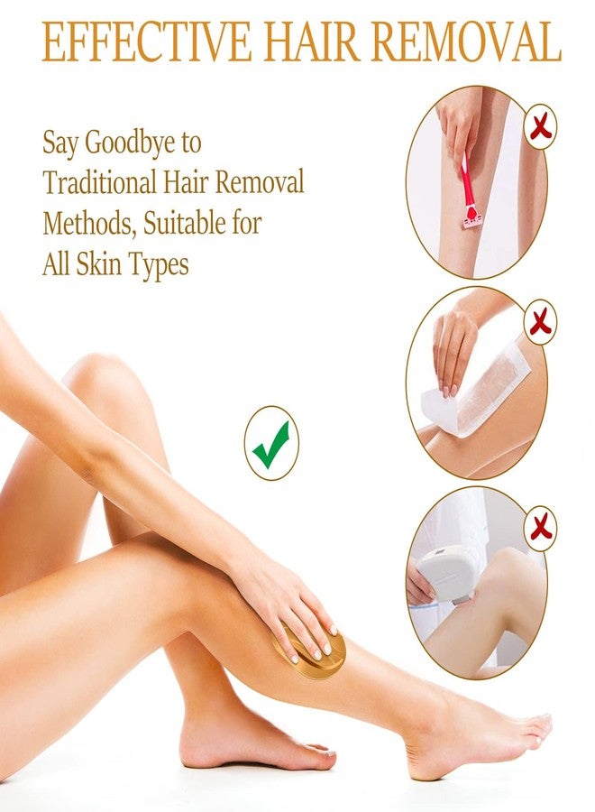 FITALA Crystal Hair Eraser, Painless Hair Removal Tool, Reusable Hair Remover for All Body Parts (Gold - Image 4