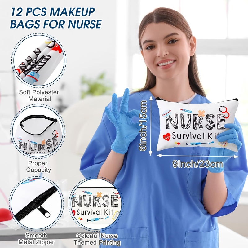 Glenmal Glenmal 36 Pcs Nurse Appreciation Gifts Set Funny Sticky Notepads Makeup Bags Sayings Ballpoint Pens for Coworker Employee Office Appreciation Gifts  - Image 4