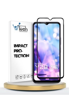 Premium E2E Full Glue Full Cover Tempered Glass Screen Protector For Vivo Y28 5G 2024 Clear/Black