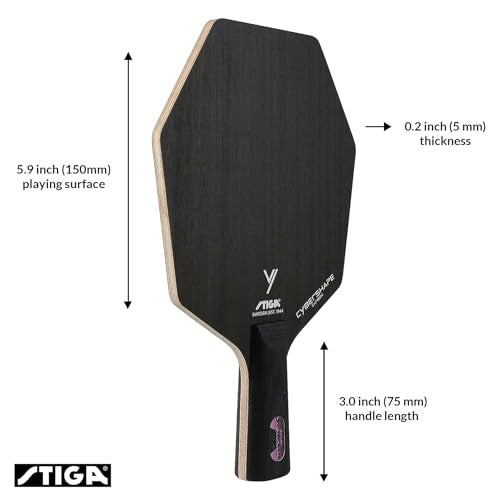 Stiga Cybershape Carbon Table Tennis Blade | Ping Pong Paddle - Unique Design for Larger Hitting Area & Increased Control - Competition Approved - Image 2
