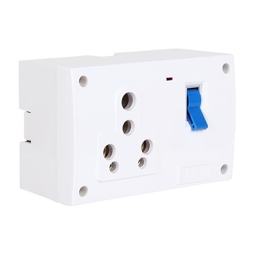 MICA MCB - Socket Combined Box 32 AMP With Indicator- Polycarbonate Qty - 1 (White) - Image 1