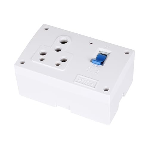MICA MCB - Socket Combined Box 32 AMP With Indicator- Polycarbonate Qty - 1 (White) - Image 4
