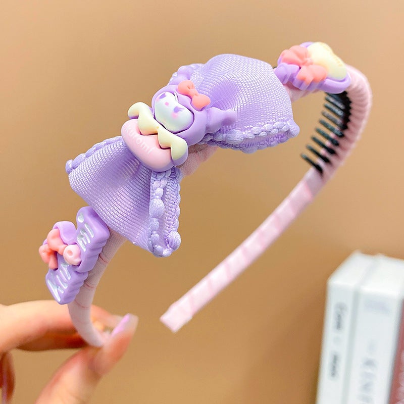 Generic Kids Cartoon Hairband Non-Slip Toddler Headwear 4# kulomi bow