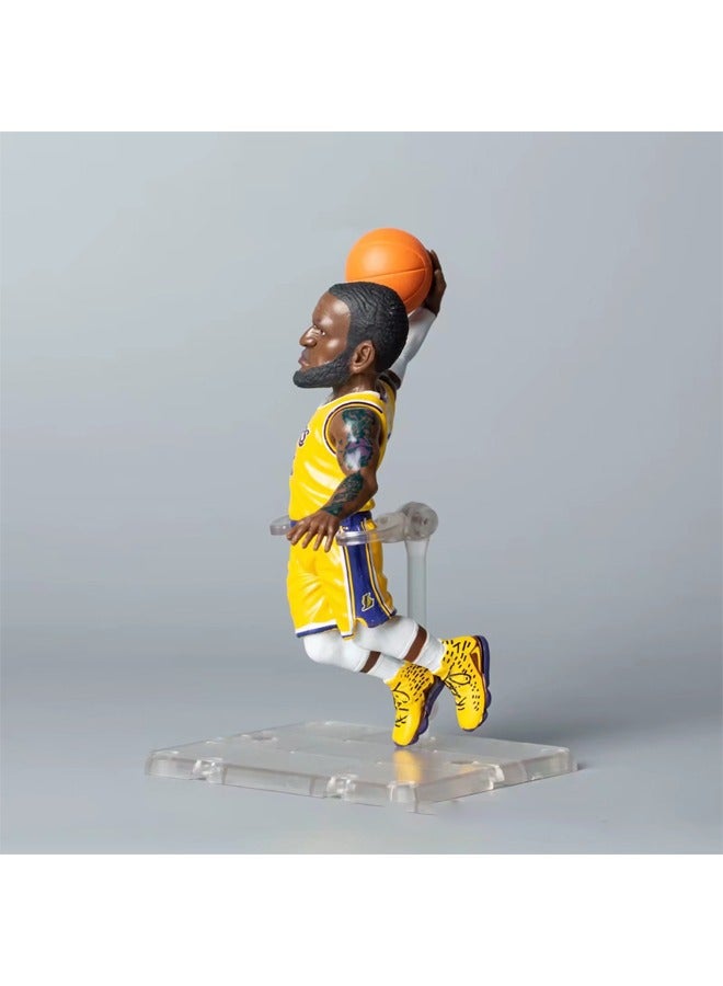 general Q version basketball NBA player Lakers 13 Harden 23 James 30 Curry figure model - Image 2