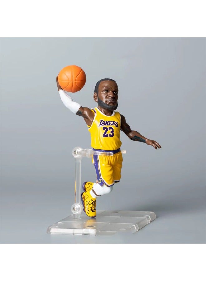 general Q version basketball NBA player Lakers 13 Harden 23 James 30 Curry figure model - Image 1