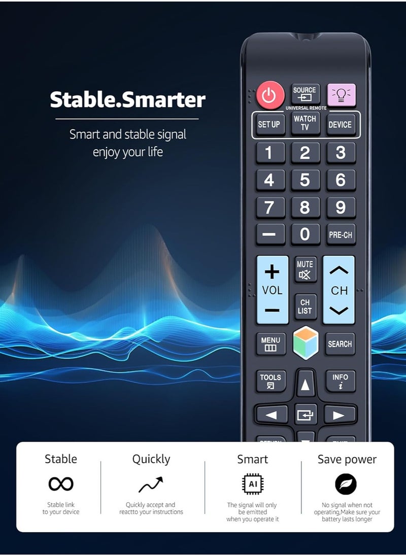 ELTRAZONE - Replacement Remote Control AA59-00652A for Samsung Smart TV, Compatible with UN40ES6100, UN46ES6100, UN50ES6100, UN55ES6100, UN60ES6100F, and More with Battery - Image 1